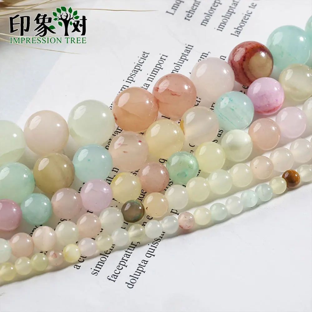 Бусины из натурального камня Jad e круглые бусины свободного кроя 4/6/8/10 мм яркие