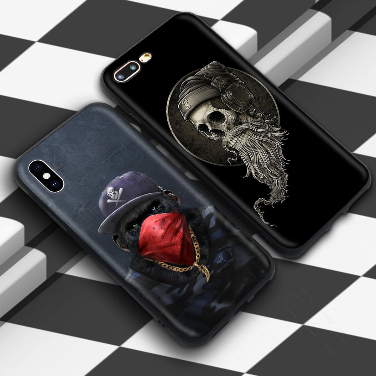 Чехол Lavaza Swag Гангстер обезьяна череп бандана для iPhone 11 Pro XS Max XR X 8 7 6 6S Plus 5 5S se