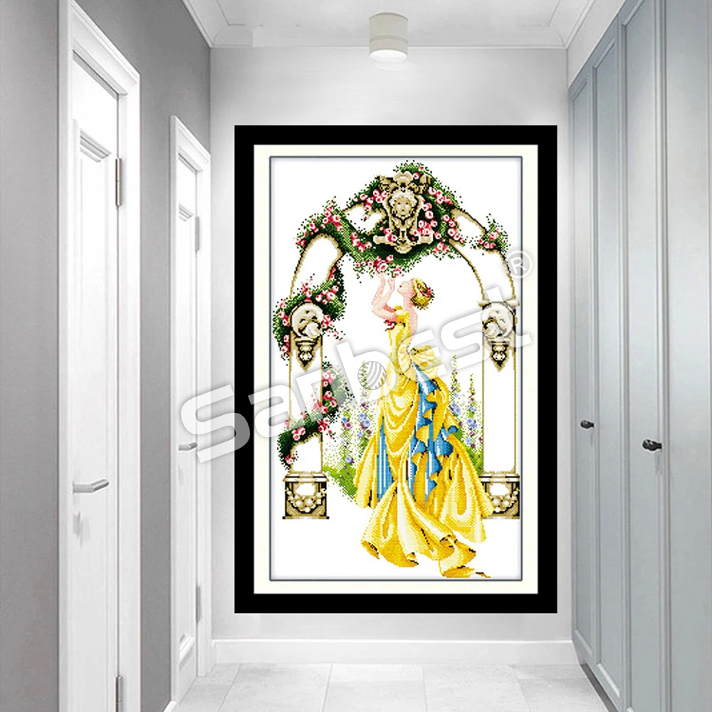 Sanbest Cross Stitch Kits Cotton Thread DMC Summer ueen Picture Patterns Painting Living Room Bathroom Decoration CT00002 | Дом и сад