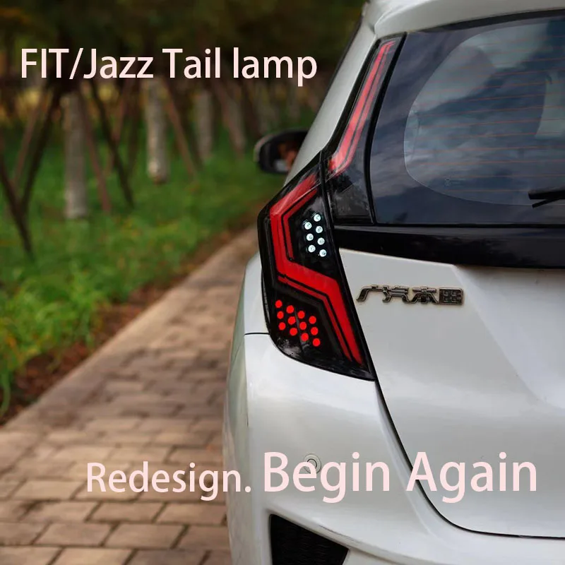 Задний бампер светильник для Honda Fit/Джаз горки 2018 красный Светодиодный отражатель