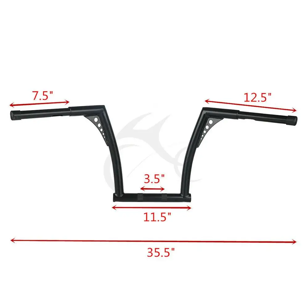14 &quotRise 1 1/4&quot Ape вешалка руль для Harley Dyna Street Fat Bob Low Rider FXLR FLD черный|Накладки и