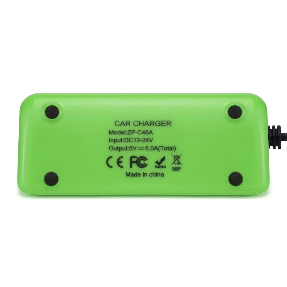 Универсальный 4 Порты автомобиля Зарядное устройство 12-24 В 5A Многофункциональный