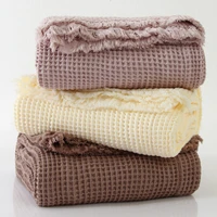 throw blankets waffle plaid blanket manta air conditioner sheets summer quilt on sofa covers cobertor koc narzuta