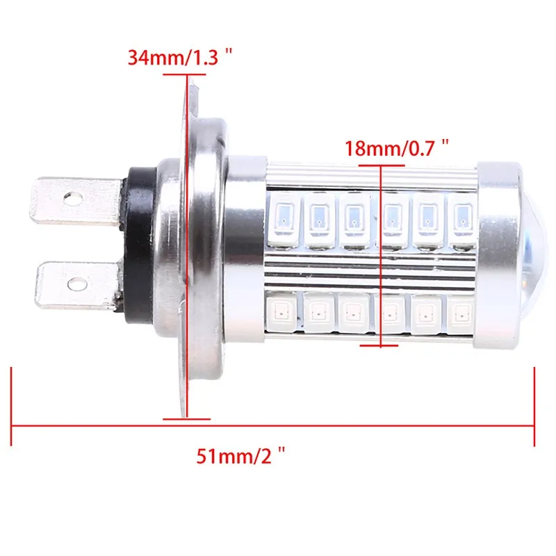 POSSBAY 9005/1156/H4/H7/H10/H11/H15/H16 Fog Signal Tail Driving 33 LED 5730 Car Light Lamp Bulb Red/Blue Car Light Source