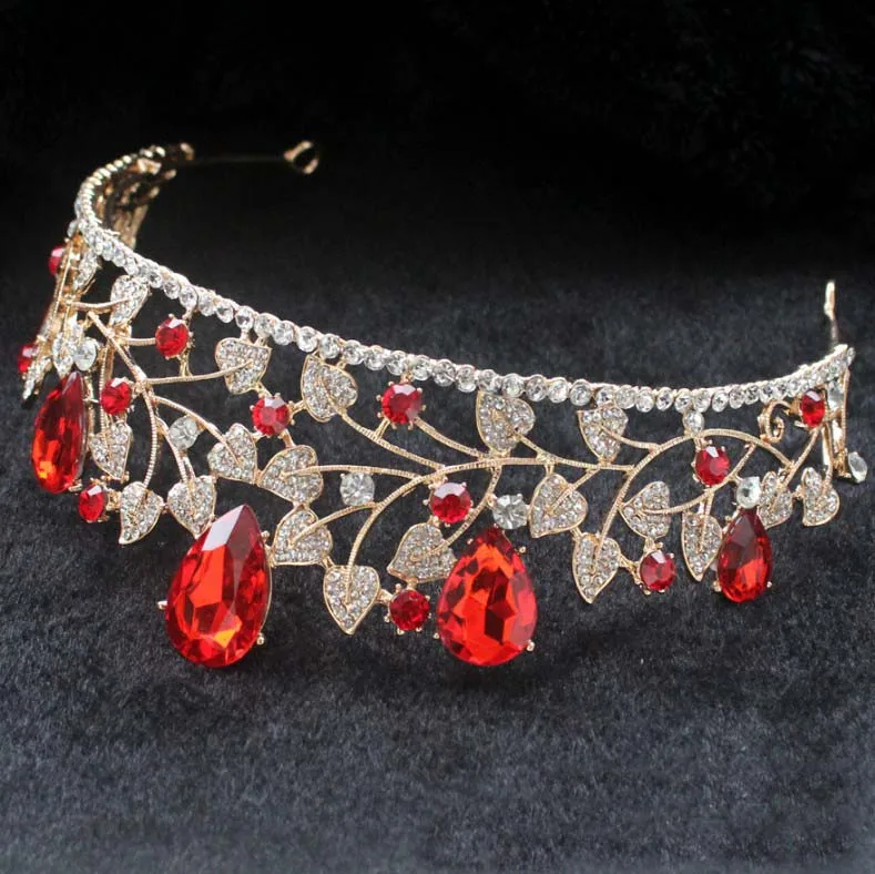 Роскошные серебряные, Синие стразы, Золотая свадебная тиара, корона королевы, диадема, Корона невесты, головной убор, свадебные аксессуары для волос, тиара