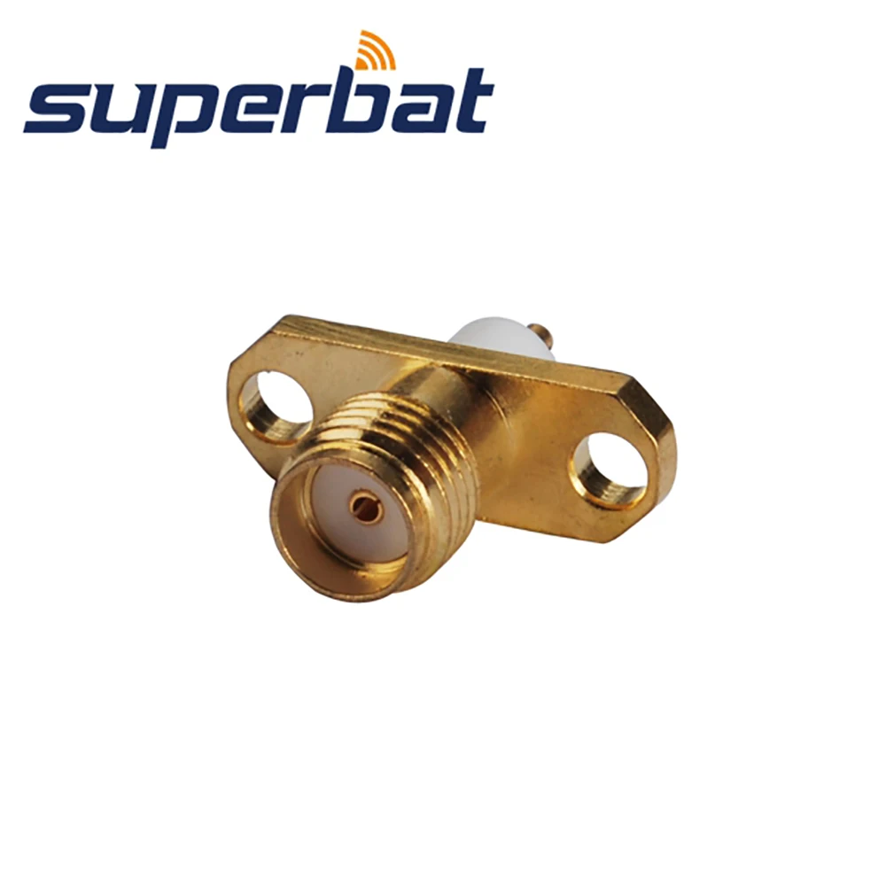 Superbat 10 шт. SMA 2 отверстия панельный разъем с коротким диэлектрическим и припоем RF