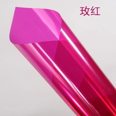 Пленка разных цветов на стекло для изготовления витражей - Цвет: Rose red