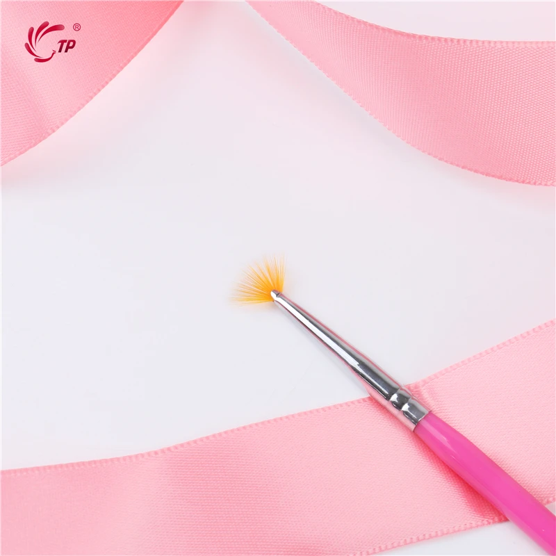 TP кисть для рисования ручка дизайна ногтей Веерная форма блестящая пудра