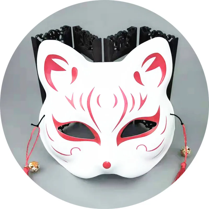 CAT 10 Маска Carnaval с рисунком лисы, маска в японском стиле и ветром, демон, кошка, для мужчин и женщин, для танцев, два-ди, для мужчин, аниме, Вечерние Маски на Хэллоуин - Цвет: CAT 10