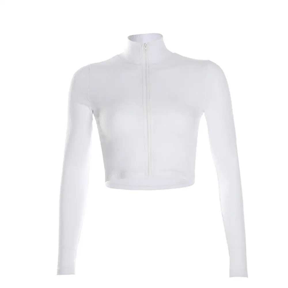 

Crop Top Sweatshirt Women Spring Autumn Long Sleeve Thin Sports Running Tracksuit Sweatshirt Sudadera Mujer 2019 Drop shipping c