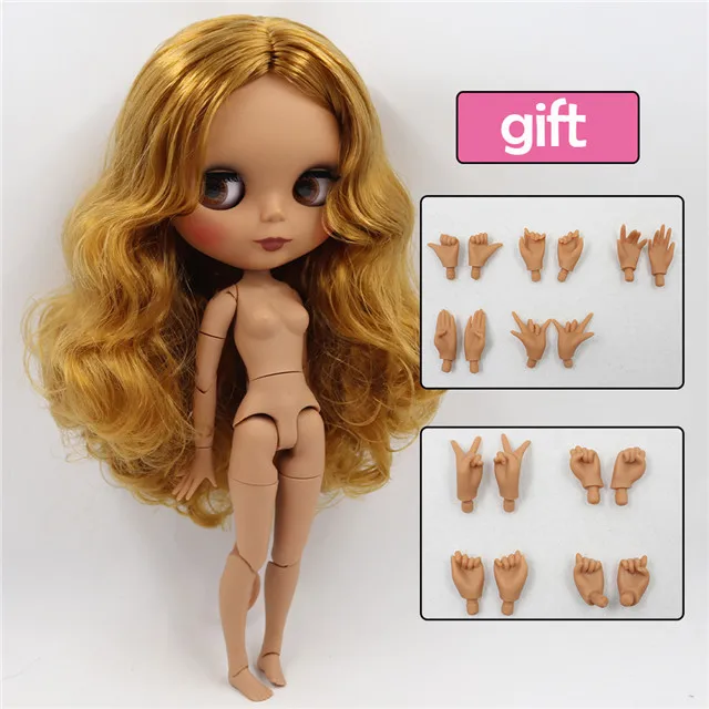 dark matte face Фабрика blyth кукла bjd шарнир тела белая кожа bjd 30 см матовый лица резные губы с бровей индивидуальные лица - Цвет: dark matte face