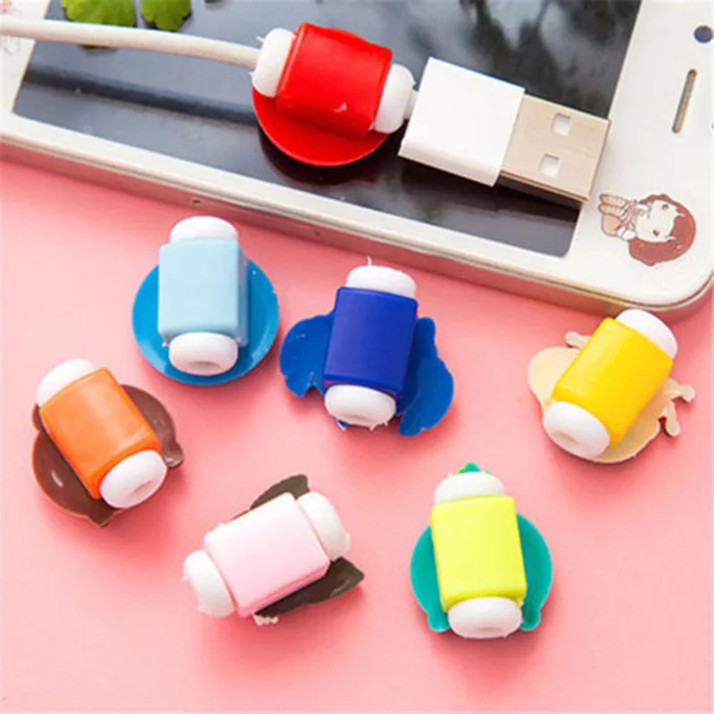 100 шт./лот мультяшный USB-кабель протектор для наушников устройство сохранения