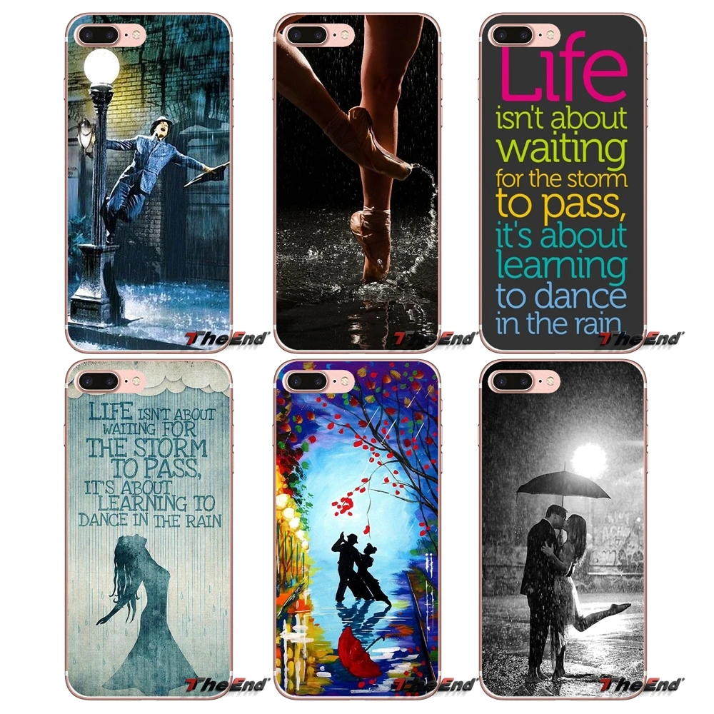 Для iPhone X 4 4S 5 5S 5C SE 6 6S 7 8 Plus Samsung Galaxy J1 J3 J5 J7 A3 A5 2016 2017 Life Quote Dance In The Rain Words Case|for iphone|galaxy