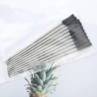 10PCS Black refill Симпатичный с кристаллами блестящая Металлическая корона шариковая ручка с бесплатным логотипом на заказ специальная ручка креативный вечерние подарки канцелярские сувениры - Цвет: 10PCS Black refill