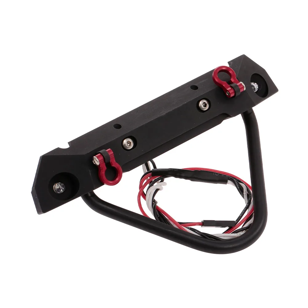 RC автомобильный Передний Бампер металлический с 2 светодиодами для