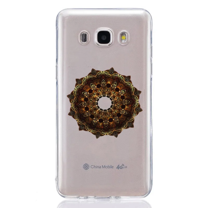 For Samsung Galaxy J1 J2 J3 J5 J7 prime J120 J330 J530F TPU Colorful Soft Feather Mandala Painted Desig Cover Case Fundas E346 |