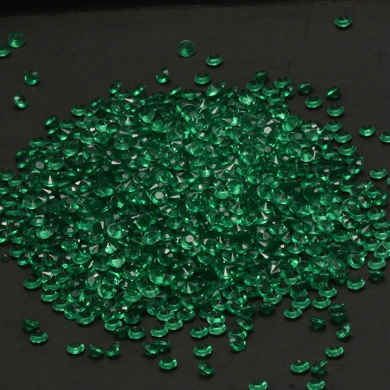 

10000Pcs 4.5mm Dark Green Acrylic Diamond Scatters Table Wedding Decoration Beads Supplies Mariage Vintage Event Party Decor