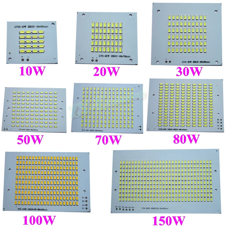 10 шт. 70 Вт прожектор PCB 5730 SMD чипы Светодиодные пластины прожектор белый цвет наружный пейзаж реклама лампа