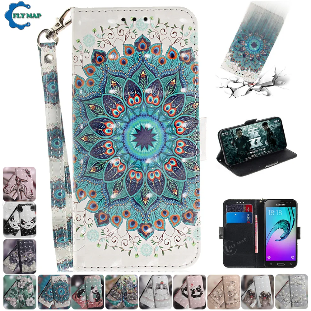 Чехол с откидной крышкой для Samsung Galaxy J3 J 3 2016 320 J320 J320H силиконовый кожаный чехол