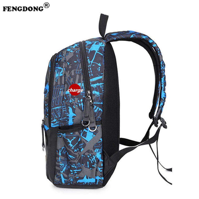 Fengdong Новинка 2017 года Женская мода Водонепроницаемый Рюкзаки девочек рюкзак