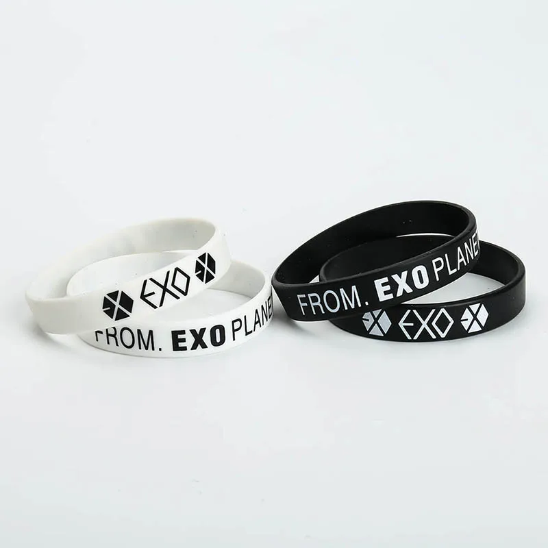 Альбом KPOP EXO браслеты с датой рождения спорт силиконовый браслет Дружба браслеты модные аксессуары для мужчин и женщин
