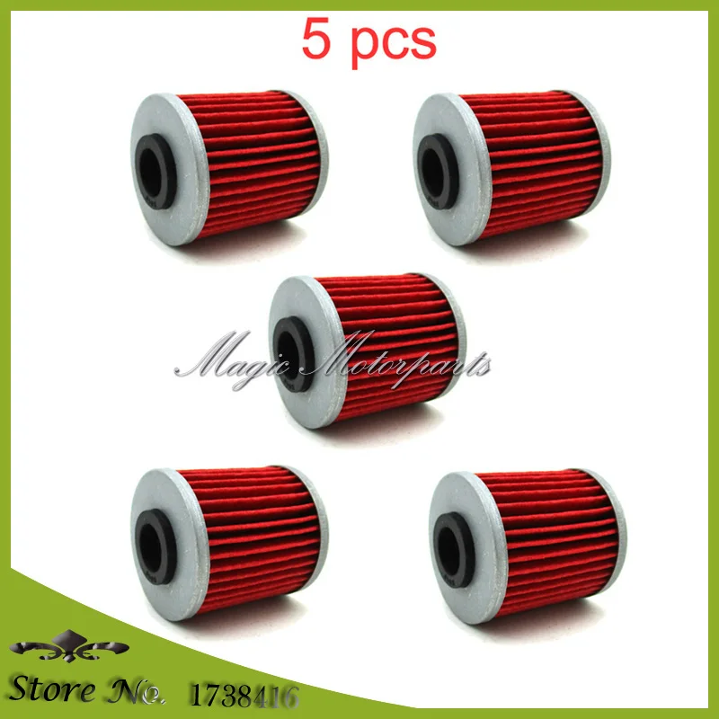 5x масляные фильтры для Kawasaki KX250 KX250F KX450F 2008 2009 2010 2011 2012 2013 2014 2015 2016 Pit Dirt Bike|filter|filter oil |
