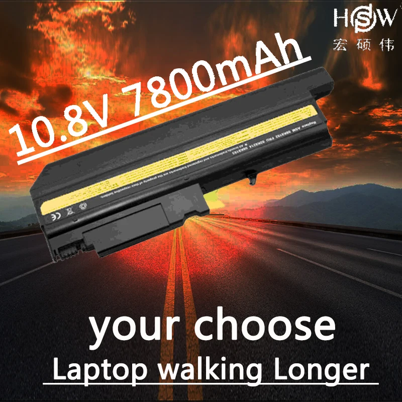 HSW 7800 мАч Новый аккумулятор для ноутбука IBM/T40 T41 T42 T43 R51 R52 R53 серии 08K8193 08K8195 08K8214 9