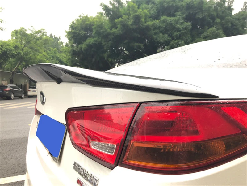 Используется для KIA k5/спойлер Optima год глянцевое углеродное волокно/FRP заднее крыло R стиль спойлер, аксессуары