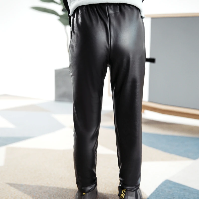 Новинка 2017 ПУ девушка утолщение плюс кашемир теплые кожаные Штаны зимние