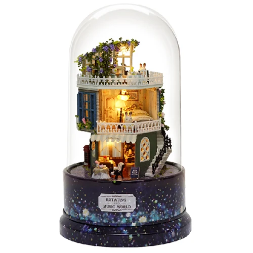 Cutebee, сделай сам, для дома, miniatura, светодиодный, muebles, mus, cubierta De polvo, modelo bloques De congusción De juguetes para mus, 26