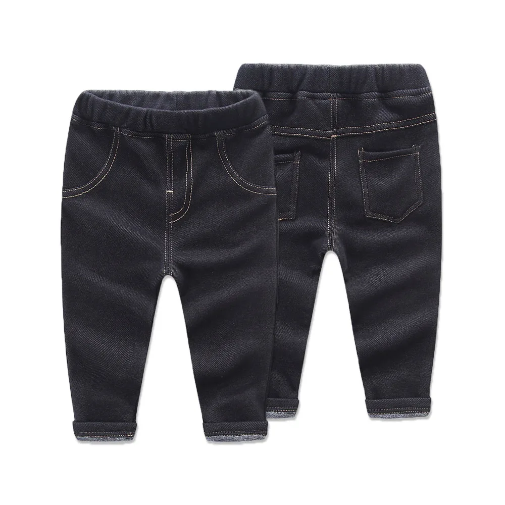 Baby Warm Pants Bright Jeans with Fleece Girls Boys Leggings Winter For Kids Trousers Children 12M 4T|leggings for babies|leggings baby girlbaby