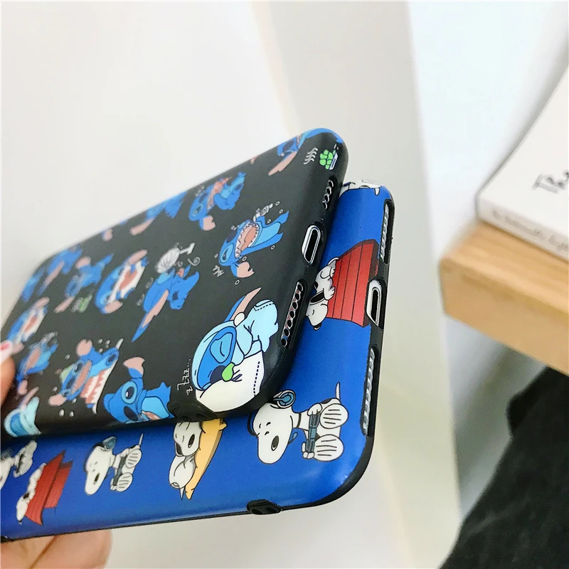 Милые пёс из мультфильма синий черный IMD тусклый польский мягкий в виде ракушки