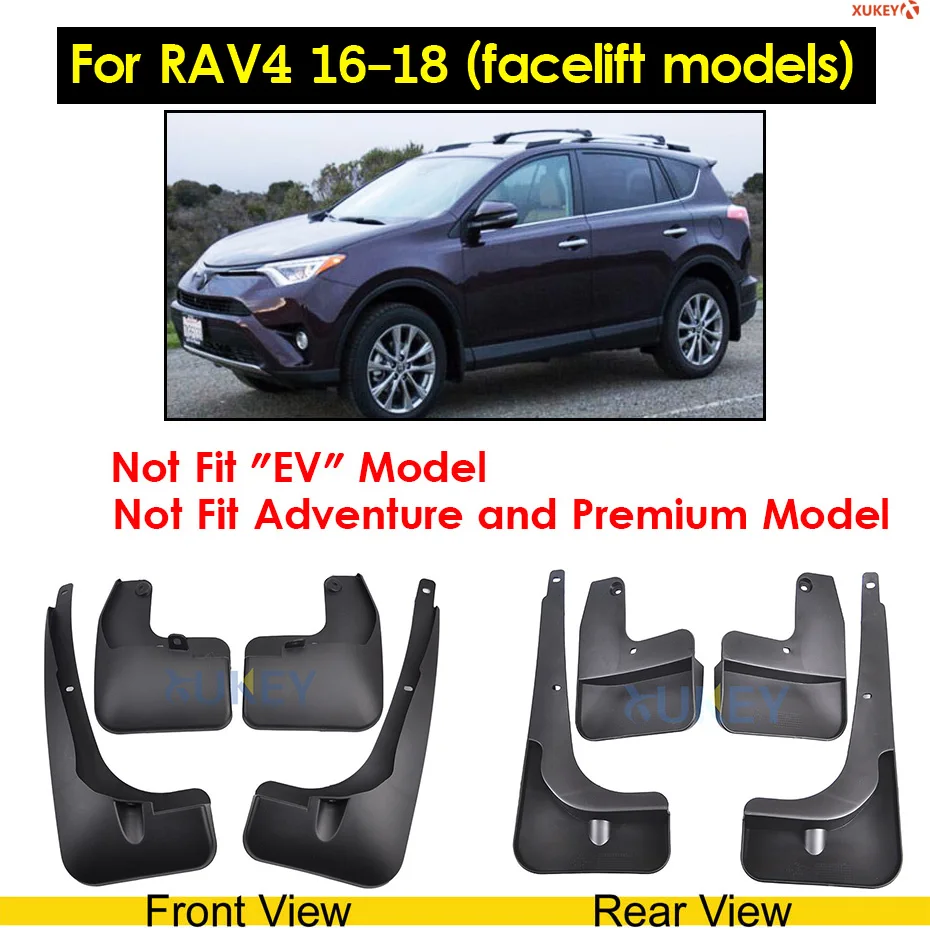 16-18 RAV4 Автомобильные Брызговики для Toyota C-HR CHR RAV4 Highlander Venza Sienna Verso Alphard передние и задние брызговики Брызговики - Цвет: 16-18 RAV4