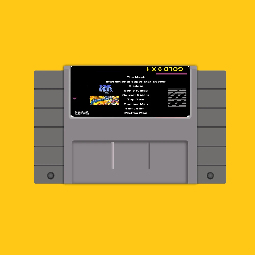 Сохраните файл Gold 9 в 1 46 Pin 16 бит серая игровая карта для игрока США NTSC|games card games|16