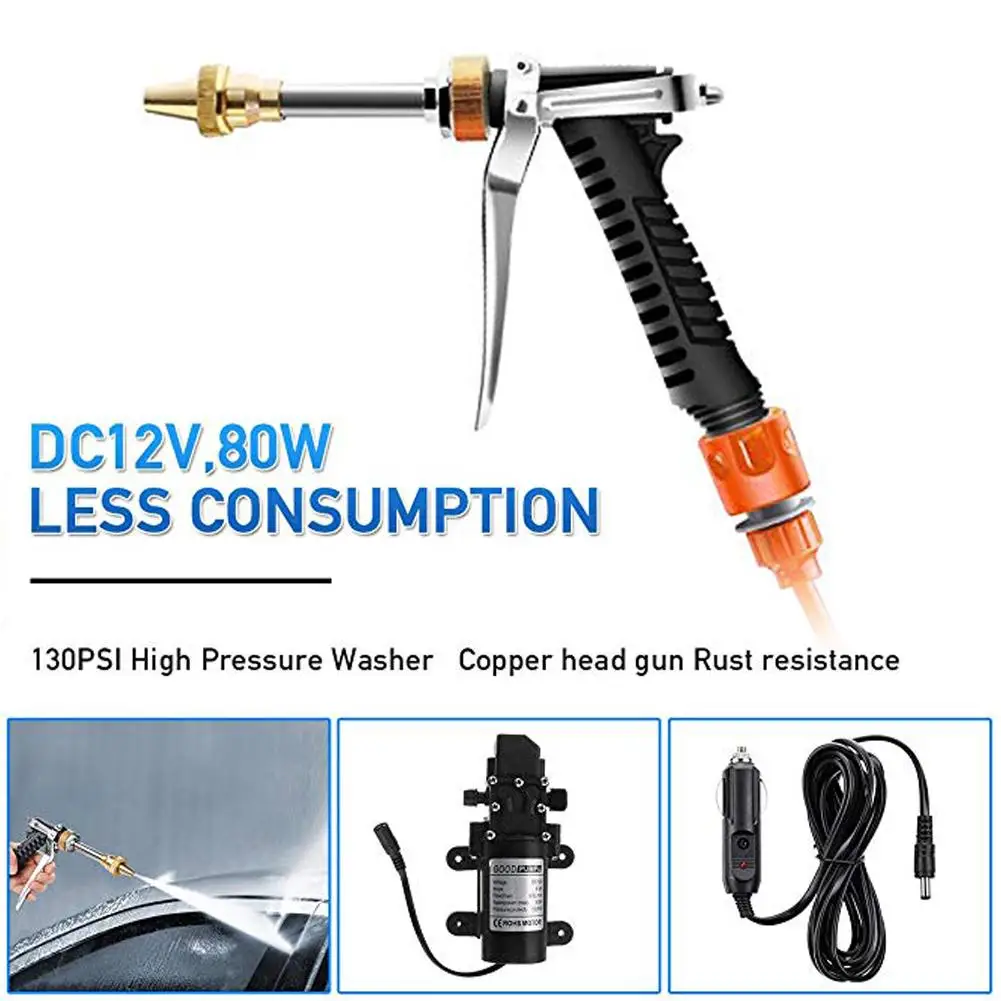 Продажа Водяной пистолет высокого давления, электрическая Автомойка, 12 В, портативный водяной насос высокого давления, устройство для мойки для авт... Pаспродажа Водяной пистолет высокого давления, электрическая Автомойка, 12 В, портативный водяной насос высокого давления, устройство для мойки для авт...