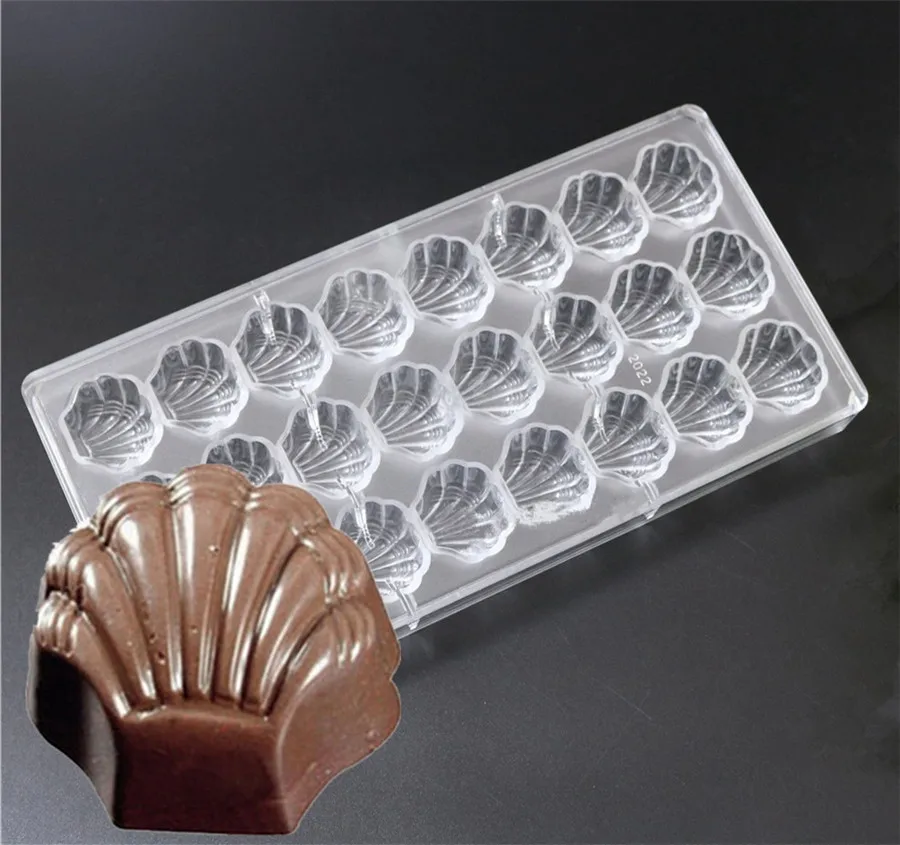 Поликарбонатные формы для шоколада 24 полости в форме ракушки|polycarbonate mold|polycarbonate