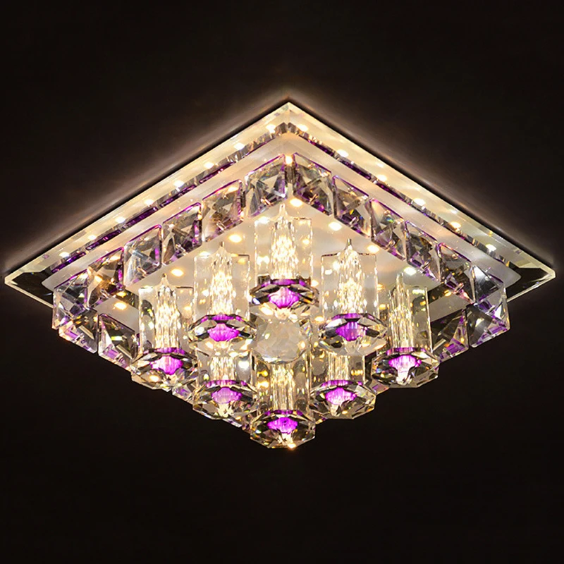 Современные Круглые Хрустальные потолочные светильники освещение для прихожей