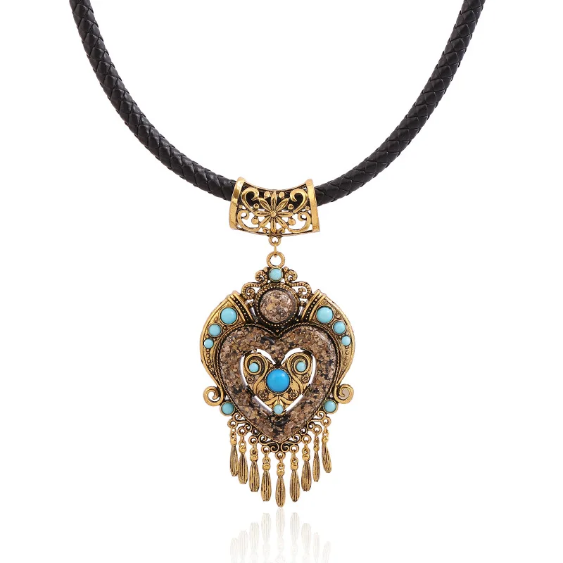 LOVBEAFAS Collares Mujer чокер бохо колье Мода Collier Femme ювелирные изделия кисточкой веревка