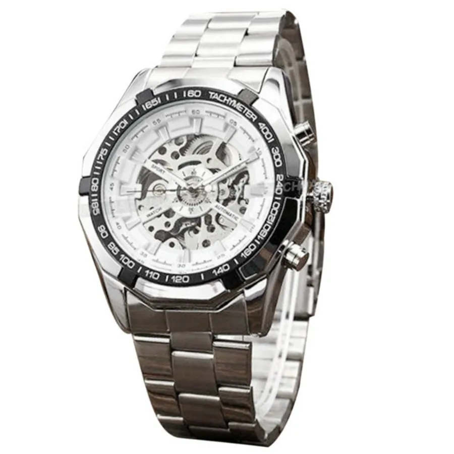 

New Timer Steampunk Clock Mens Automatic Mechanical Wrist Watch for Men boy