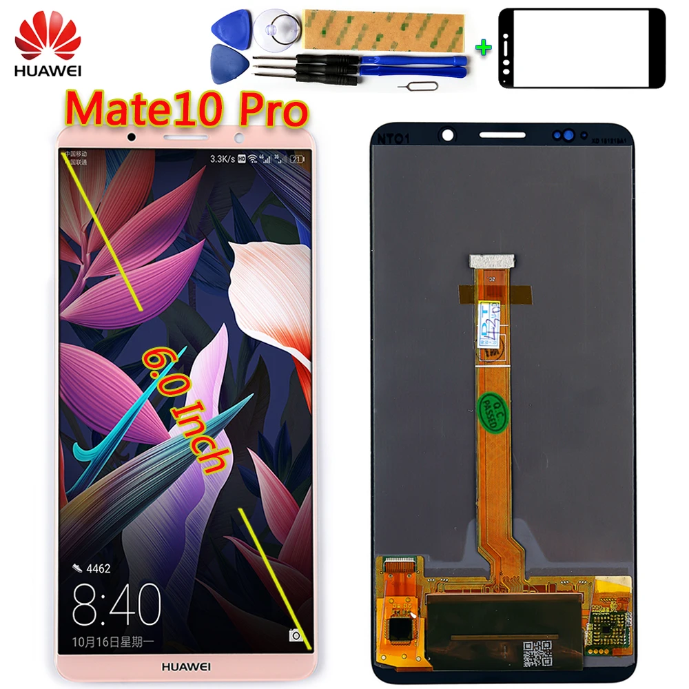 Huawei Mate 10 Pro 6 0 дюймовый ЖК дисплей 2160*1080 сенсорный экран дигитайзер сборка 100%