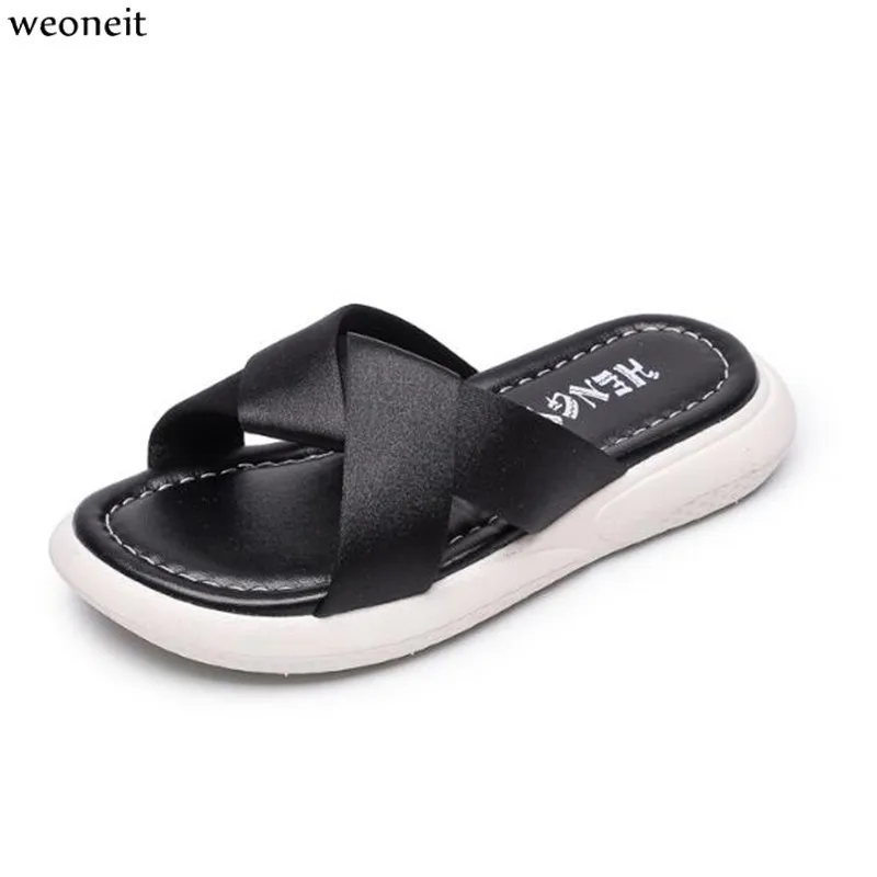 Шлепанцы Weoneit для девочек летние тапочки принцессы домашняя обувь сланцы плоская