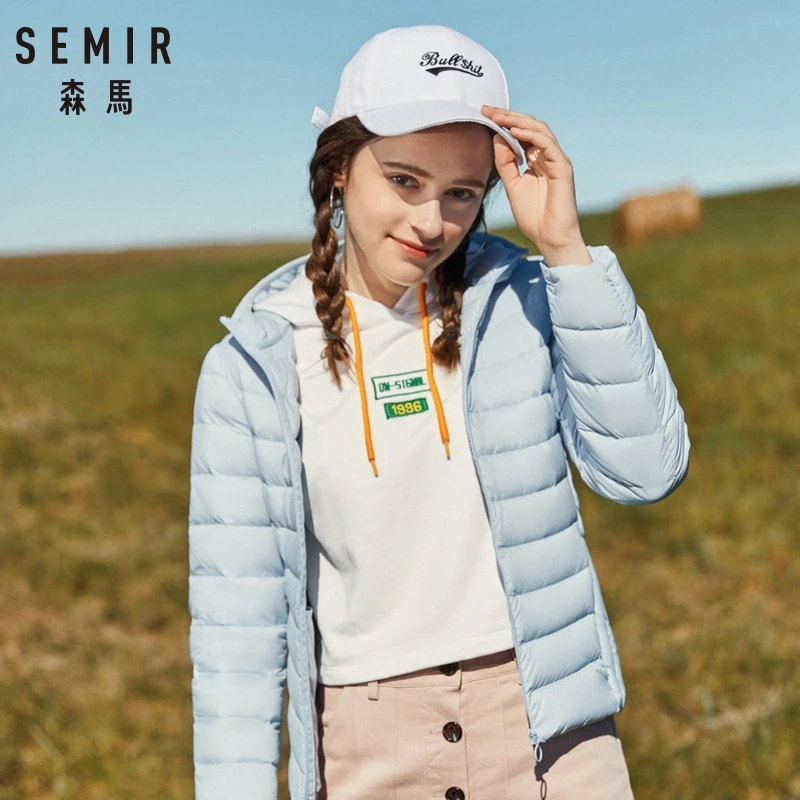 SEMIR новая Базовая зимняя куртка s Женская зимняя Вельветовая куртка с капюшоном зимняя куртка женская верхняя одежда теплая портативная