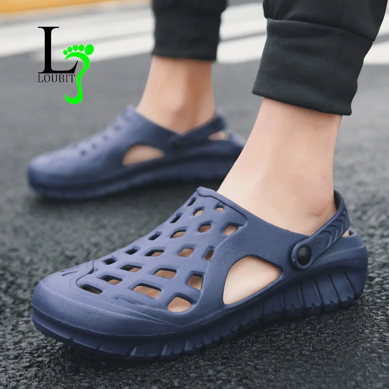 2019 Arrival Men Summer Shoes Slippers Breathable Non Slip Mules Male Garden Casual Work Sandals Plus Size 45 | Обувь