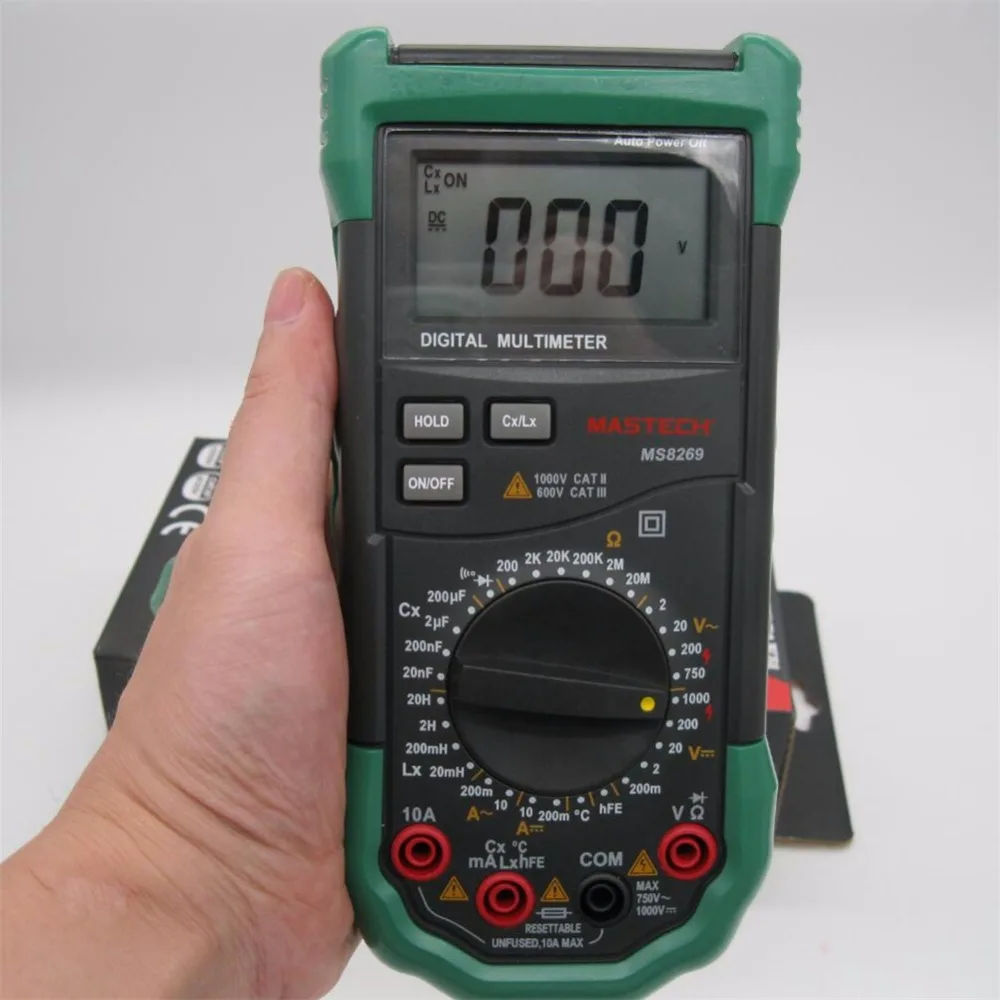 MASTECH бренд MS8269 3 1/2 Цифровой Мультиметр LCR метр AC/DC Напряжение Ток Сопротивление