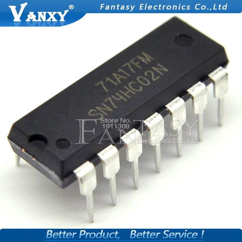 10 шт. 74HC02N DIP14 74HC02 DIP SN74HC02N DIP-14 Новый и оригинальный IC | Электронные компоненты