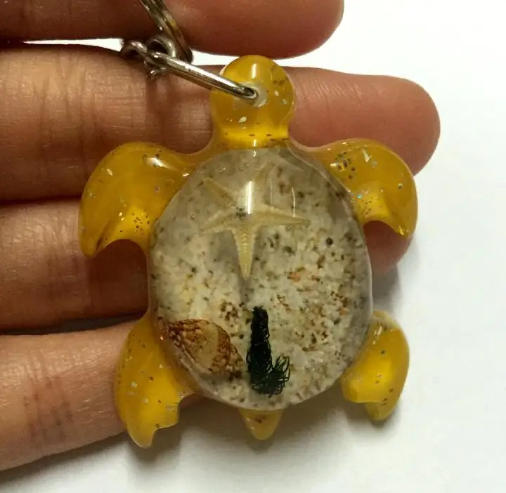 12 шт. имитация starfish черепаха желтый цвет образцов брелок Декорация | Украшения и