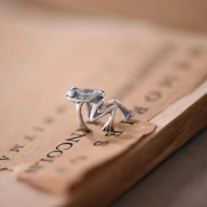 Retro 925 Sterling Silver flog ear cuffs clip earrings for woman and man Punk rock insect unique cartoon earring jewelry gift | Украшения и
