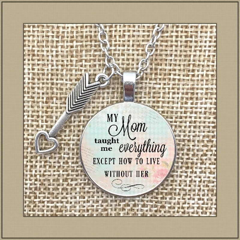 2019/Новое памятное ожерелье потеря матери моя мама научила меня жить без в честь