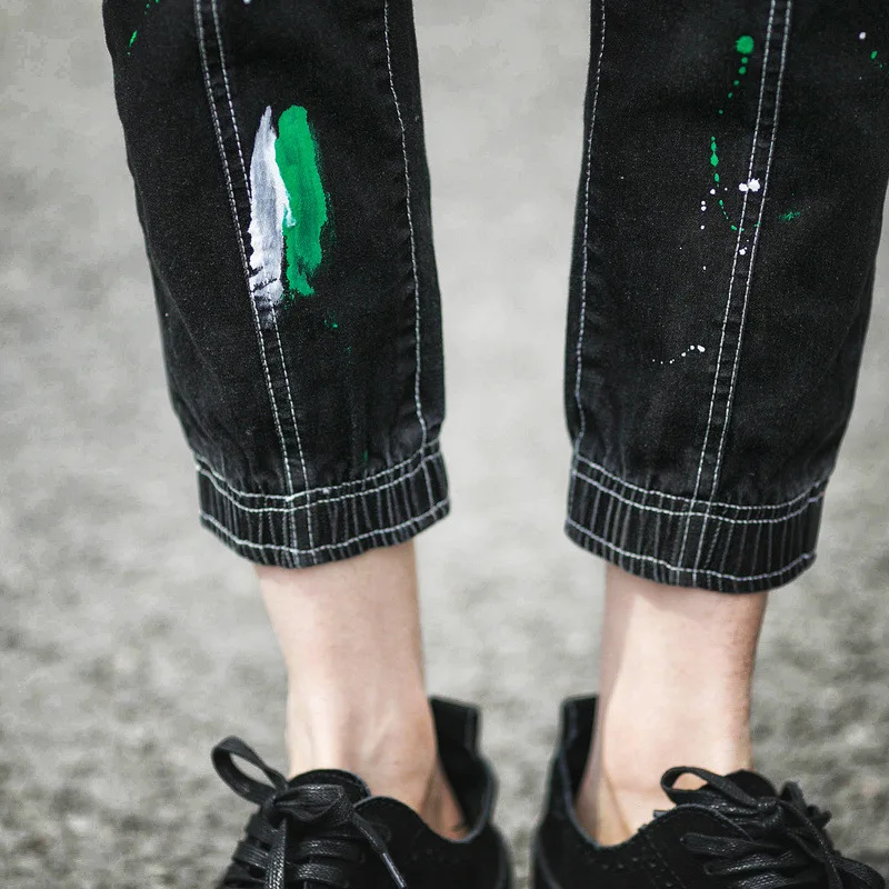 Высококачественные модные ковбойские штаны GD повседневные брюки ручной росписи