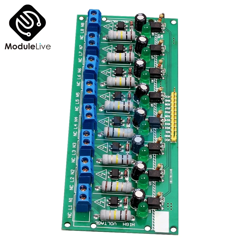 AC 220V 8-канальный MCU ttl уровень 8 Ch оптрон изоляции тест-доска изолированный тест обнаружения er PLC процессоры модуль